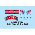 Maquette de Bateau en plastique DKM Navy Type VII-C U-Boat 1/144 Maquette de Bateau en plastique DKM Navy Type VII-C U-Boat 1/144