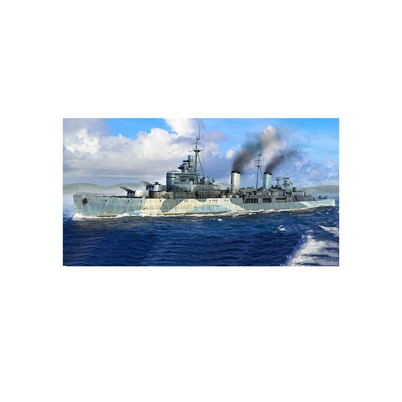 Maquette de Bateau en plastique HMS Belfast 1942 1/700