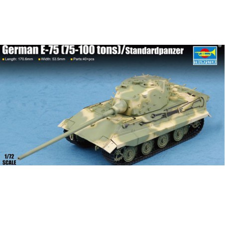 Maquette de Char en plastique German E-75 (75-100 tons) / Standardpanzer Maquette de Char en plastique German E-75 (75-100 tons) / Standardpanzer