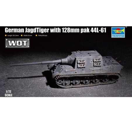 Maquette de Char en plastique German JagdTiger with 128mm pak 44L-61 1/72 Maquette de Char en plastique German JagdTiger with 128mm pak 44L-61 1/72