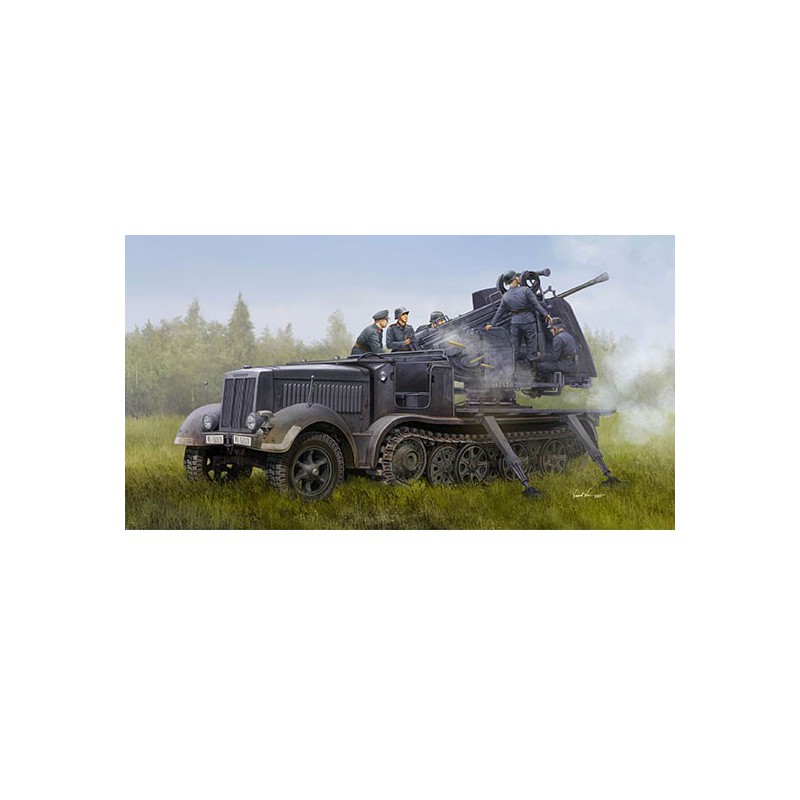Maquette de Char en plastique German 5cm FLAK 41auf Sd.Kfz.7/2 1/35