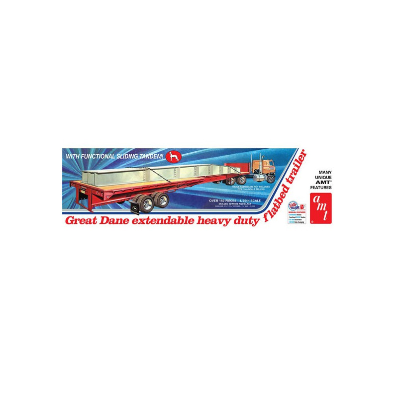 Maquette de camion en plastique Great Dane extendable flat bed 1/25