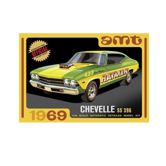 Maquette de voiture en plastique 1969 Chevrolet Chevelle SS 396 1/25 Maquette de voiture en plastique 1969 Chevrolet Chevelle SS 396 1/25