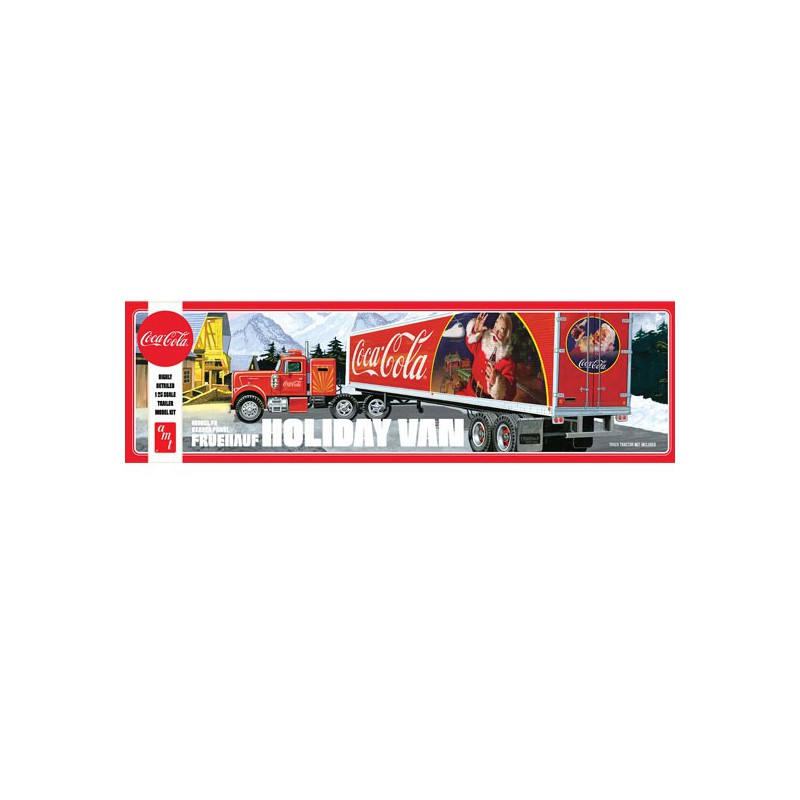 Maquette de camion en plastique Fruehauf Holiday Trailer Coca-Cola 1/25