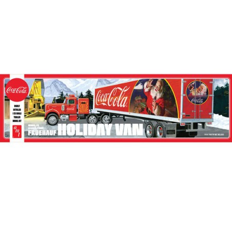 Maquette de camion en plastique Fruehauf Holiday Trailer Coca-Cola 1/25 Maquette de camion en plastique Fruehauf Holiday Trailer Coca-Cola 1/25