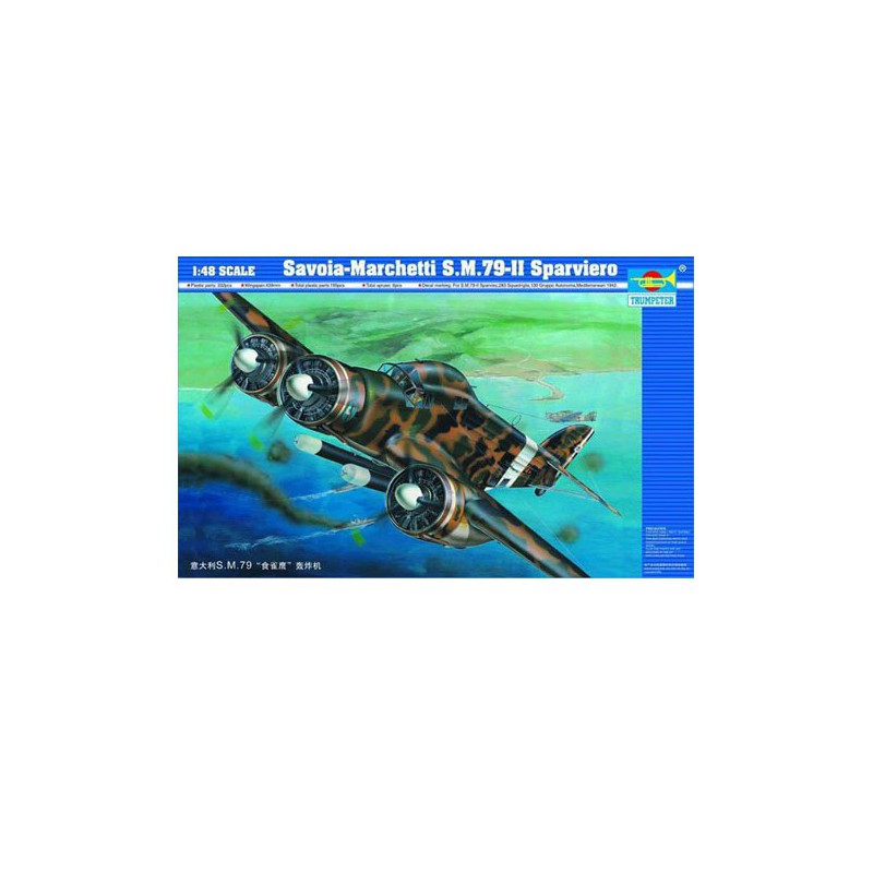 Maquette d'avion en plastique SAVOIA MARCHETTI S.M.79 II Maquette d'avion en plastique SAVOIA MARCHETTI S.M.79 II