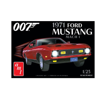Maquette de voiture en plastique James Bond 1971 Ford Mustang Mach I 1:25 Maquette de voiture en plastique James Bond 1971 Ford Mustang Mach I 1:25