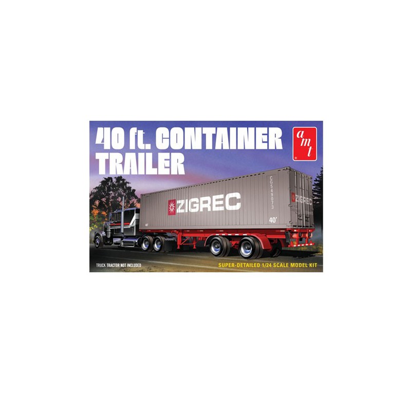 Maquette de camion en plastique 40' Semi Container Trailer 1/24