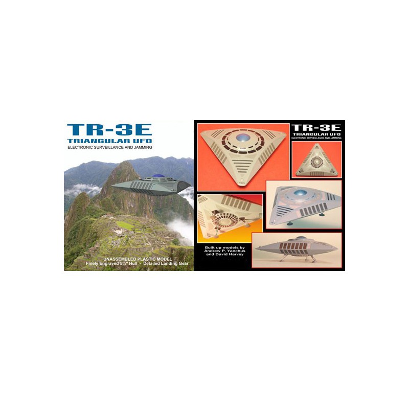 Modèle de science-fiction en plastique UFO metallic silver edition