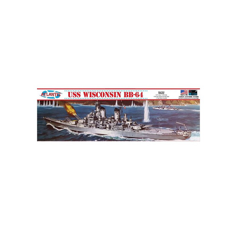 Maquette de Bateau en plastique USS Wisconsin BB-64 1/535