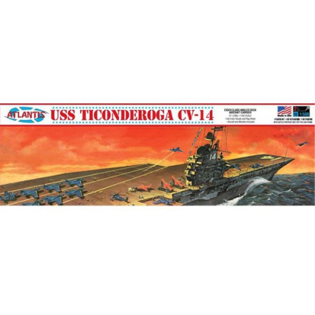 Maquette de Bateau en plastique USS Ticonderoga CV-14 Angled 1/500 Maquette de Bateau en plastique USS Ticonderoga CV-14 Angled 1/500