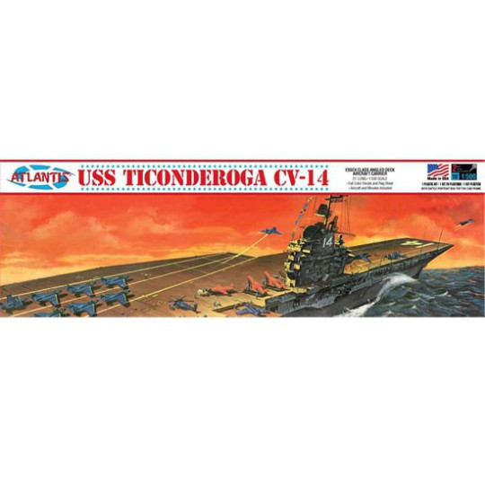 Maquette de Bateau en plastique USS Ticonderoga CV-14 Angled 1/500 Maquette de Bateau en plastique USS Ticonderoga CV-14 Angled 1/500