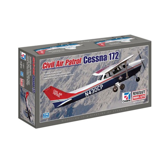 Maquette d'avion en plastique Civil air patrol Cessna 172 1/48 Maquette d'avion en plastique Civil air patrol Cessna 172 1/48