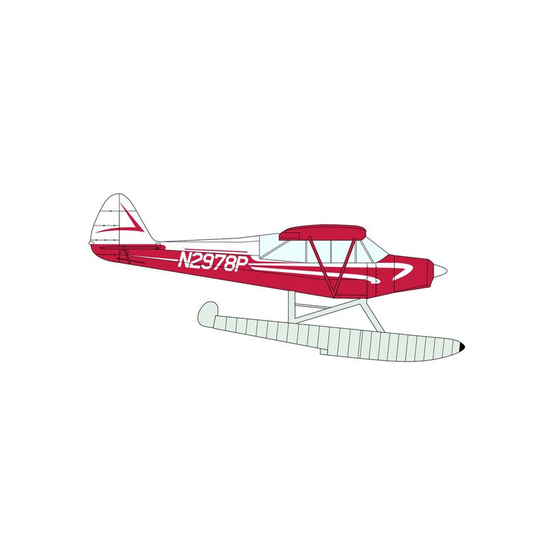 Maquette d'avion en plastique Piper Super Cub hydravion 1/48