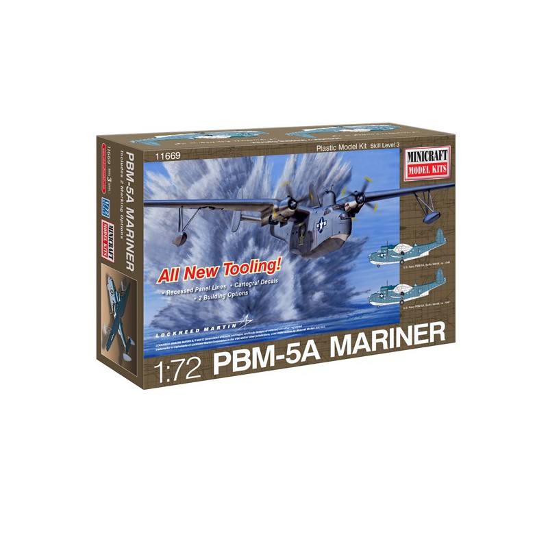 Maquette d'avion en plastique Martin Mariner PBM-5A 1/72