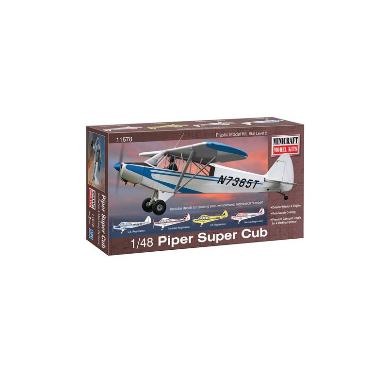 Maquette d'avion en plastique Piper Super Cub 1/48