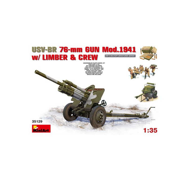 Maquette de Char en plastique Canon 76mm 19411/35