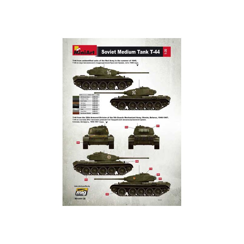 Maquette de Char en plastique T-44 Soviet 1/35