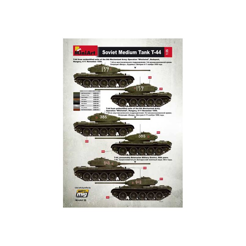 Maquette de Char en plastique T-44 Soviet 1/35