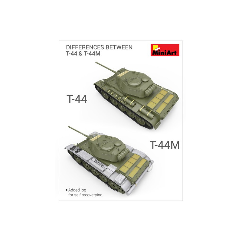 Maquette de Char en plastique T-44M Soviet Tank 1/35