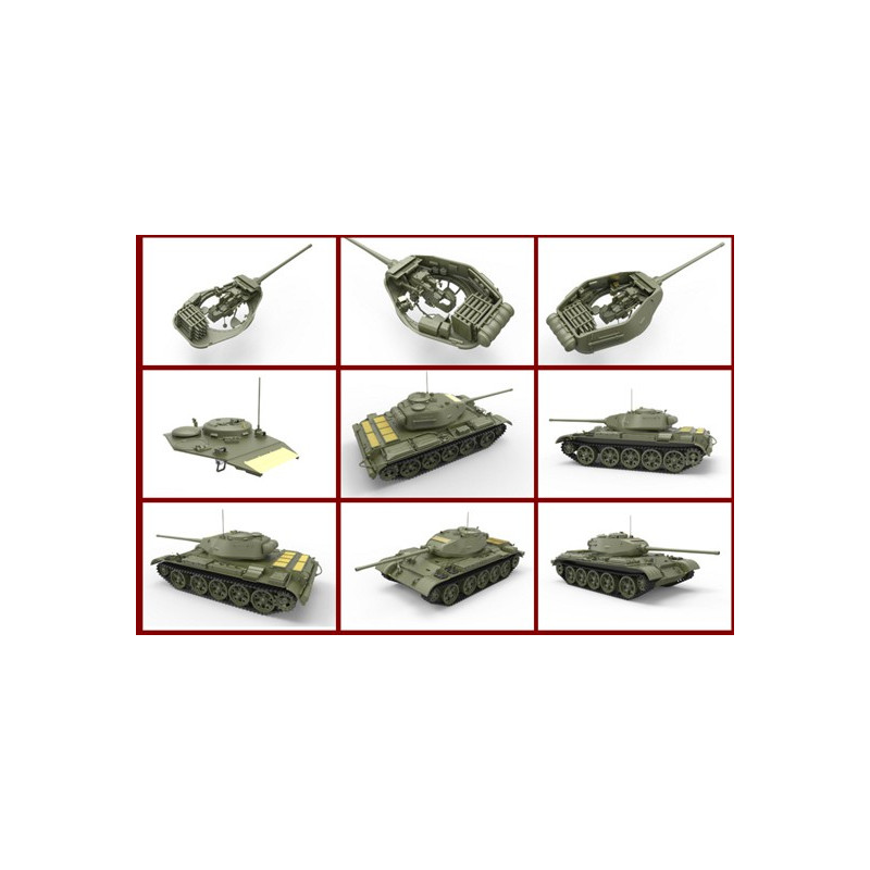Maquette de Char en plastique T-44M Soviet Tank 1/35