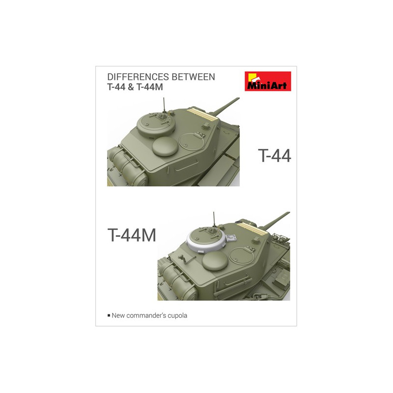 Maquette de Char en plastique T-44M Soviet Tank 1/35