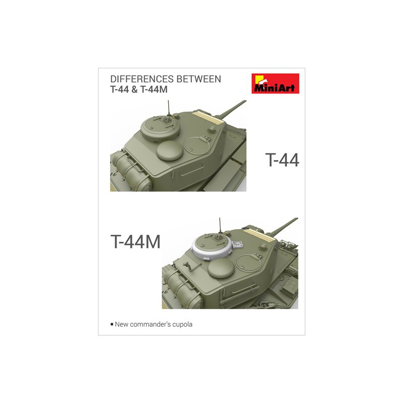 Maquette de Char en plastique T-44M Soviet Tank 1/35