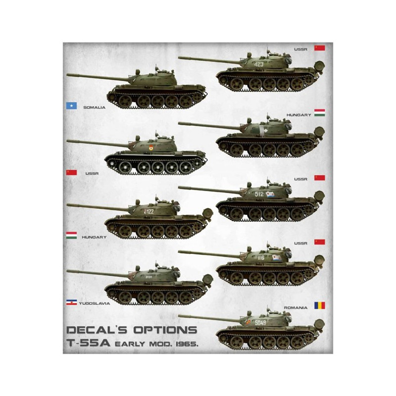 Maquette de Char en plastique T-55A Early Mod. 1965. Interior Kit
