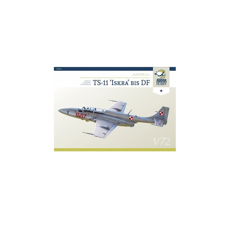 Maquette d'avion en plastique TS-11 ISKRA junior set 1/72