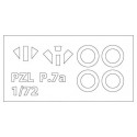 Maquette d'avion en plastique PZL P.7a Deluxe set 1/72