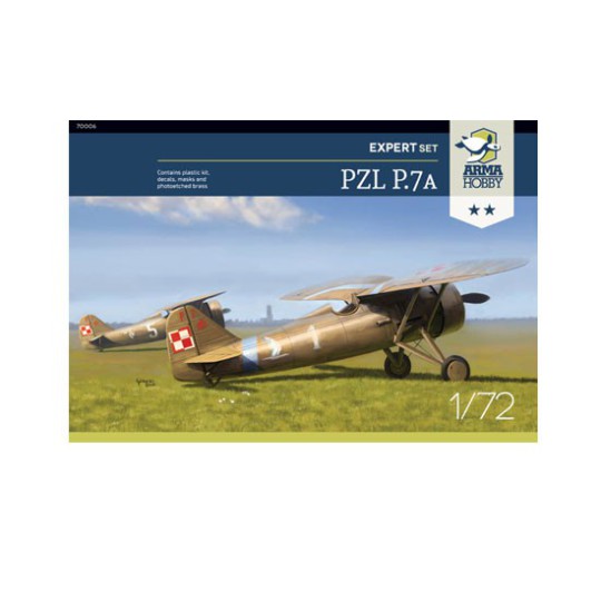 Maquette d'avion en plastique PZL P.7a Expert set 1/72 Maquette d'avion en plastique PZL P.7a Expert set 1/72