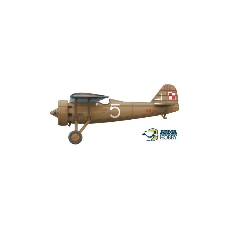 Maquette d'avion en plastique PZL P.7a Expert set 1/72