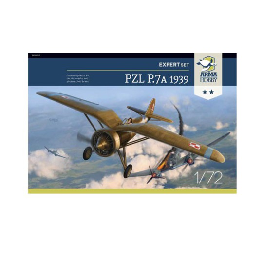 Maquette d'avion en plastique PZL P.7a Expert set 1939 1/72 Maquette d'avion en plastique PZL P.7a Expert set 1939 1/72