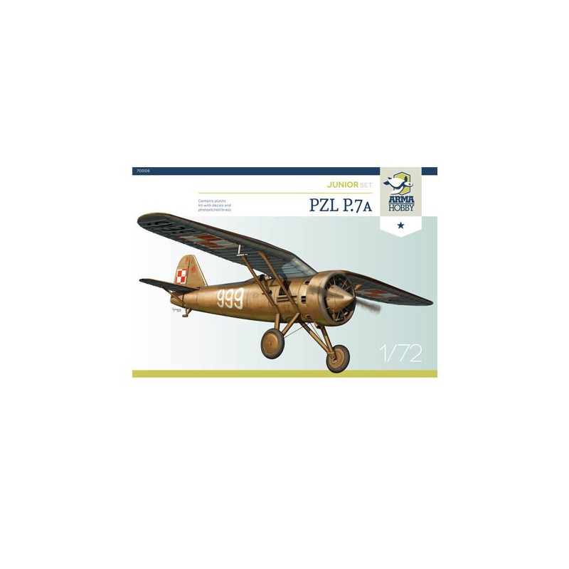 Maquette d'avion en plastique PZL P.7a Junior set 1/72