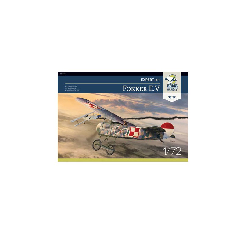 Maquette d'avion en plastique Fokker E.V Expert set 1/72