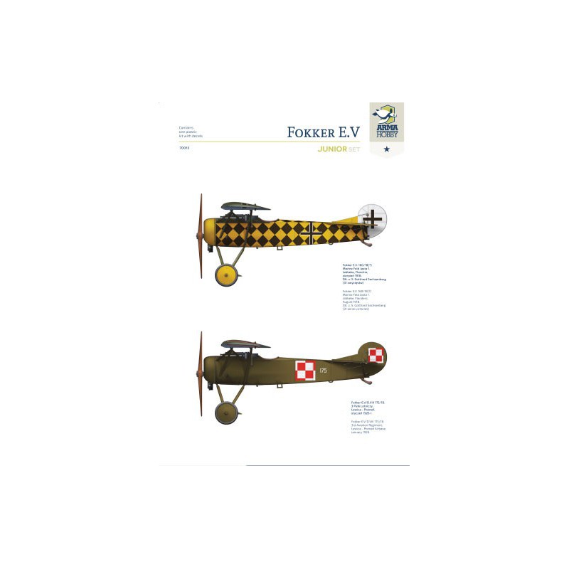 Maquette d'avion en plastique Fokker E.V Junior set 1/72 Maquette d'avion en plastique Fokker E.V Junior set 1/72