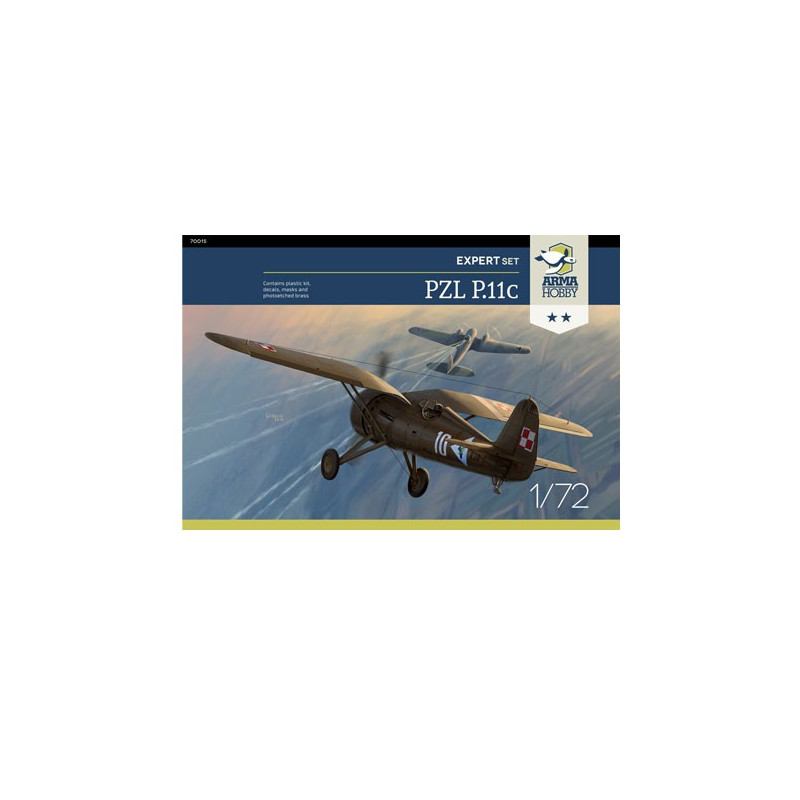 Maquette d'avion en plastique PZL P.11c Expert set 1/72