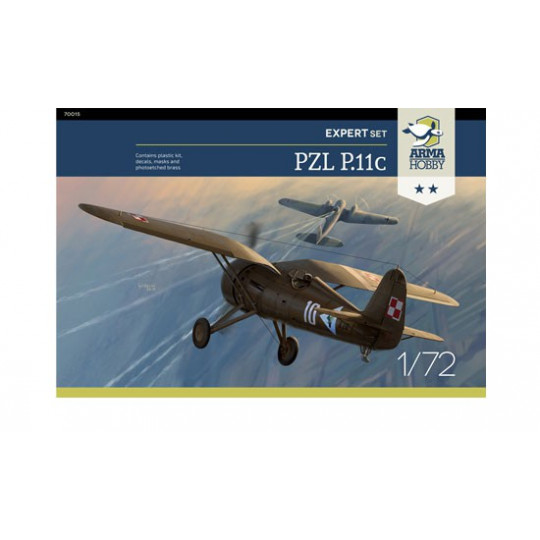 Maquette d'avion en plastique PZL P.11c Expert set 1/72
