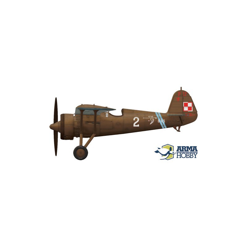 Maquette d'avion en plastique PZL P.11c Junior set 1/72