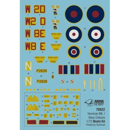 Maquette d'avion en plastique Hurricane Mk I Navy Model kit 1/72 Maquette d'avion en plastique Hurricane Mk I Navy Model kit 1/72