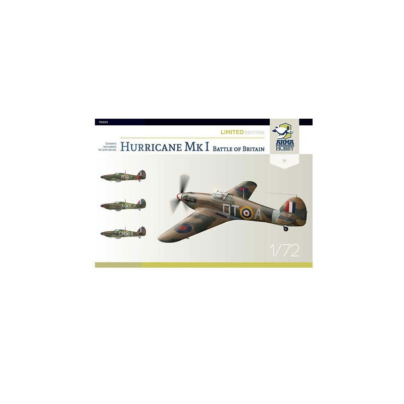 Maquette d'avion en plastique Hurricane Mk I Navy Battle of Britain 1/72