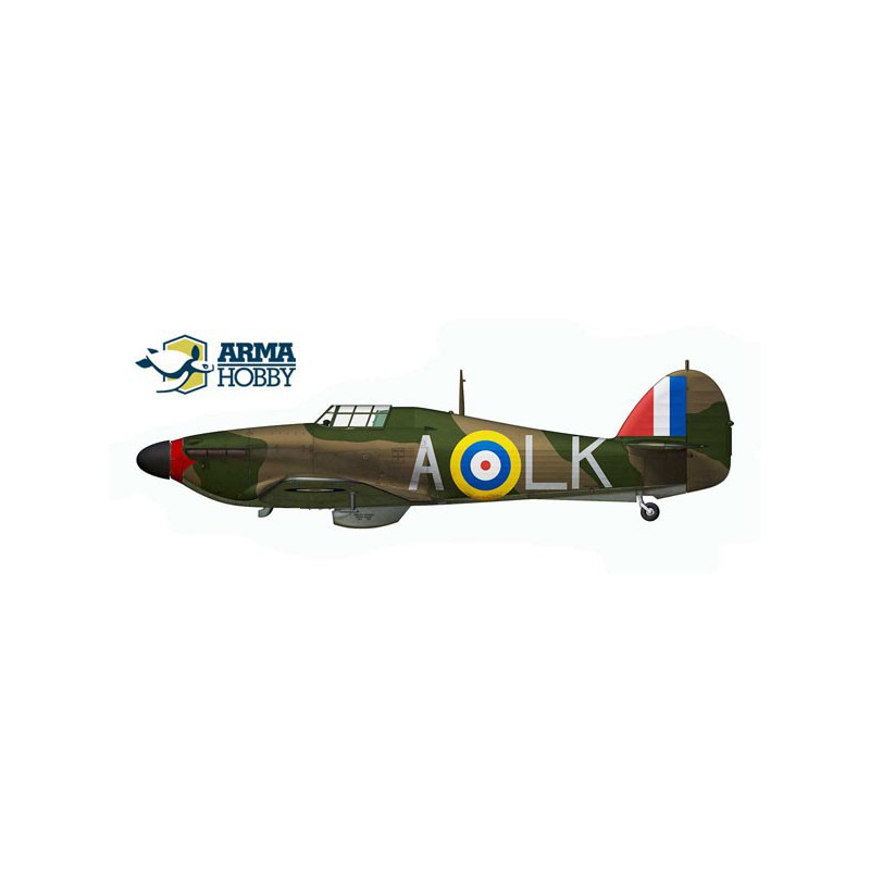 Maquette d'avion en plastique Hurricane Mk I Navy Battle of Britain 1/72