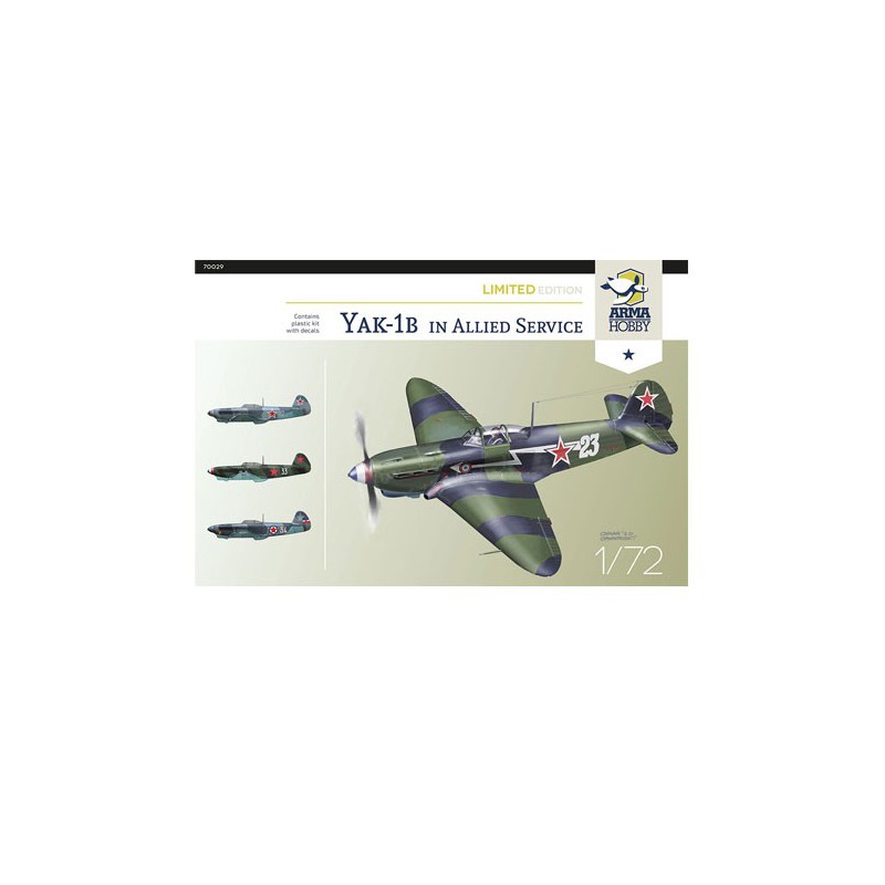 Maquette d'avion en plastique Yak-1b Allied Fighter 1/72