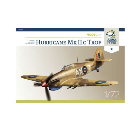 Maquette d'avion en plastique Hurricane Mk IIc Trop Model kit 1/72 Maquette d'avion en plastique Hurricane Mk IIc Trop Model kit 1/72
