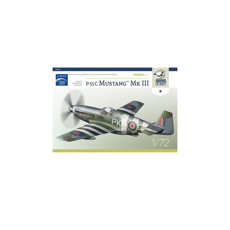 Maquette d'avion en plastique P-51 C Mustang Mk. III Model Kit 1/72