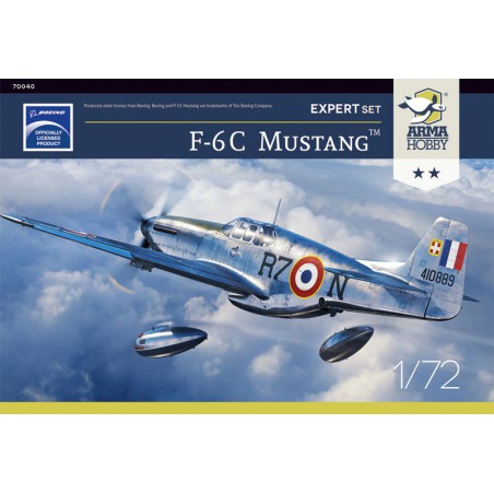 Maquette d'avion en plastique F-6C Mustang Expert set 1/72 Maquette d'avion en plastique F-6C Mustang Expert set 1/72