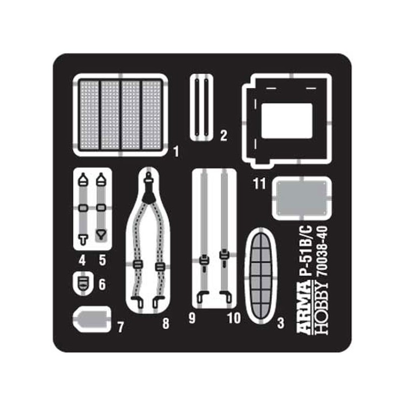 Maquette d'avion en plastique F-6C Mustang Expert set 1/72