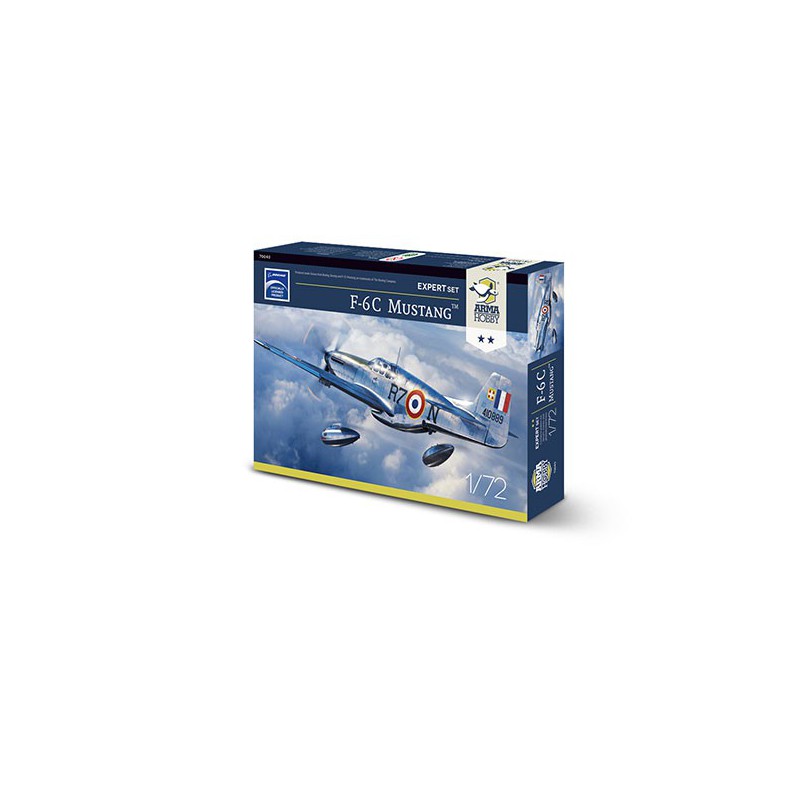 Maquette d'avion en plastique F-6C Mustang Expert set 1/72