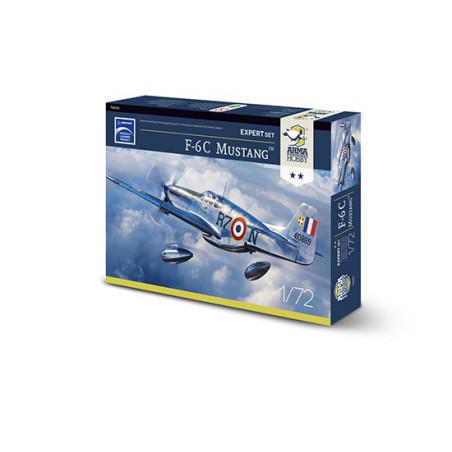 Maquette d'avion en plastique F-6C Mustang Expert set 1/72 Maquette d'avion en plastique F-6C Mustang Expert set 1/72