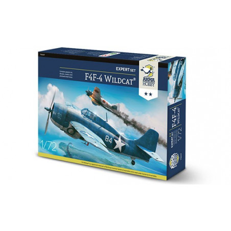 Maquette d'avion en plastique F4F-4 Wildcat Expert Set 1/72